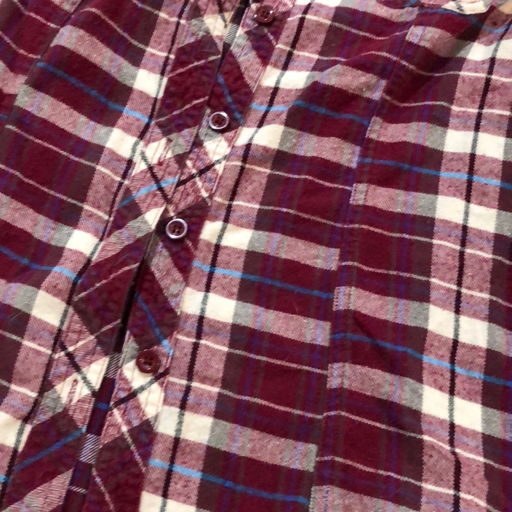 Small plaid button up shirt